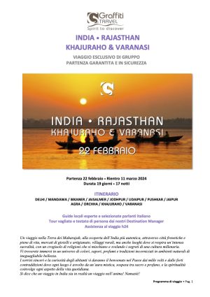 INDIA Rajasthan - Programma 2024